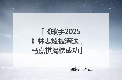 《歌手2025》林志炫被淘汰，马嘉祺揭榜成功