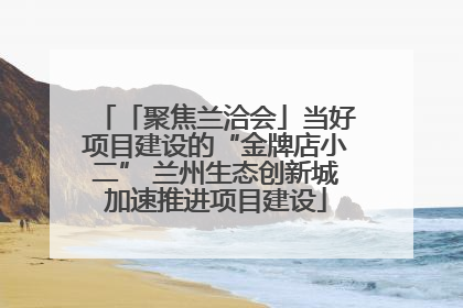 「聚焦兰洽会」当好项目建设的“金牌店小二” 兰州生态创新城加速推进项目建设