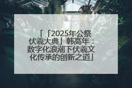 「2025年公祭伏羲大典」韩高年：数字化浪潮下伏羲文化传承的创新之道