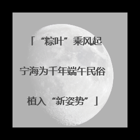 “粽叶”乘风起 宁海为千年端午民俗植入“新姿势”