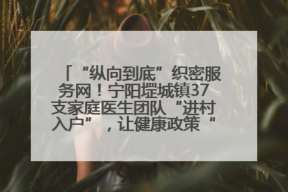 “纵向到底”织密服务网！宁阳堽城镇37支家庭医生团队“进村入户”，让健康政策“落地生根”