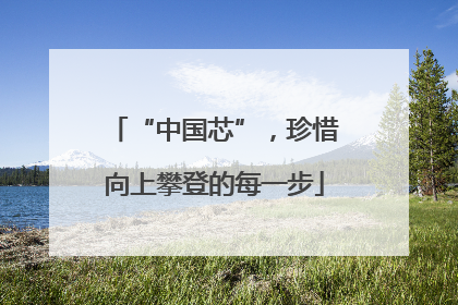 “中国芯”，珍惜向上攀登的每一步