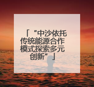 “中沙依托传统能源合作模式探索多元创新”