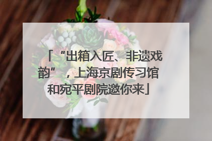“出箱入匠、非遗戏韵”，上海京剧传习馆和宛平剧院邀你来