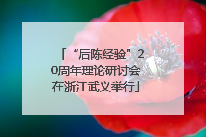“后陈经验”20周年理论研讨会在浙江武义举行