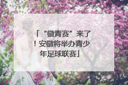 “徽青赛”来了！安徽将举办青少年足球联赛