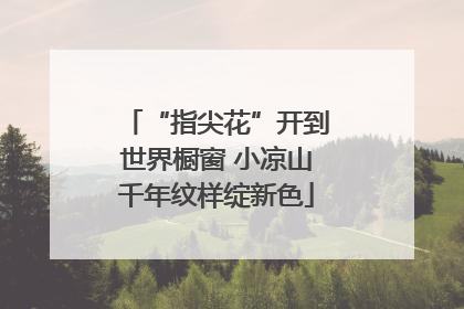 “指尖花”开到世界橱窗 小凉山千年纹样绽新色
