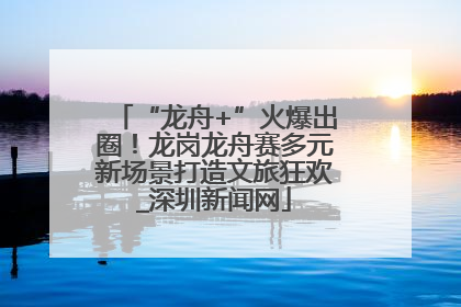 “龙舟+”火爆出圈！龙岗龙舟赛多元新场景打造文旅狂欢_深圳新闻网