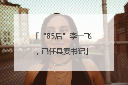 “85后”李一飞，已任县委书记