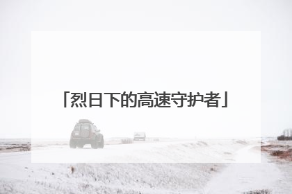 烈日下的高速守护者