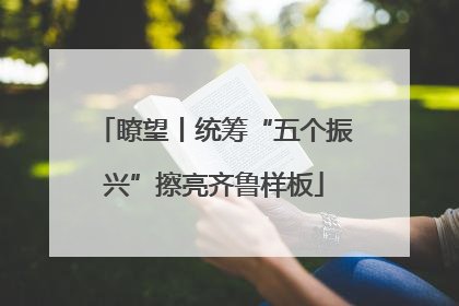 瞭望丨统筹“五个振兴”擦亮齐鲁样板