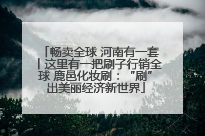 畅卖全球 河南有一套丨这里有一把刷子行销全球 鹿邑化妆刷：“刷”出美丽经济新世界