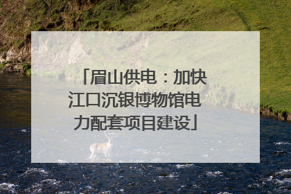 眉山供电：加快江口沉银博物馆电力配套项目建设