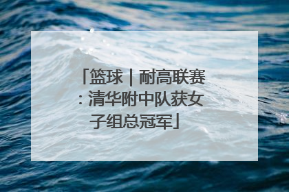 篮球｜耐高联赛：清华附中队获女子组总冠军
