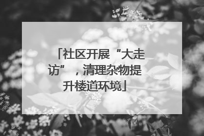 社区开展“大走访”，清理杂物提升楼道环境