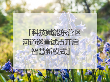 科技赋能东营区河道巡查试点开启智慧新模式