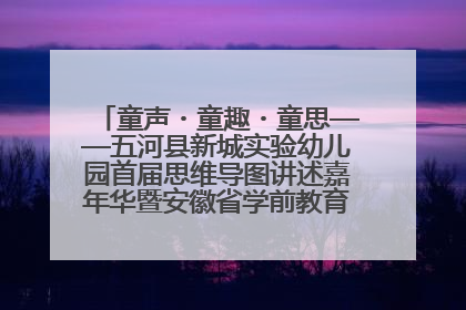童声・童趣・童思——五河县新城实验幼儿园首届思维导图讲述嘉年华暨安徽省学前教育教研基地园项目阶段性成果展示活动