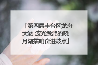 第四届丰台区龙舟大赛 波光潋滟的晓月湖擂响奋进鼓点