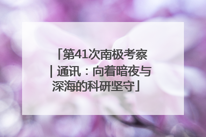 第41次南极考察｜通讯：向着暗夜与深海的科研坚守