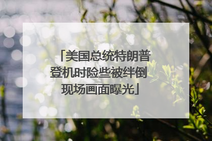 美国总统特朗普登机时险些被绊倒 现场画面曝光