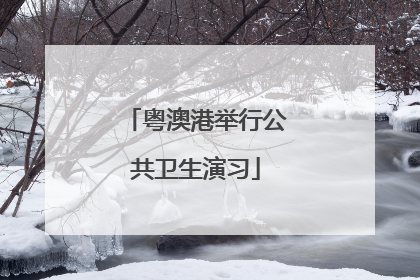 粤澳港举行公共卫生演习