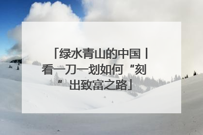 绿水青山的中国丨看一刀一划如何“刻”出致富之路
