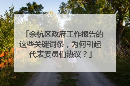 余杭区政府工作报告的这些关键词条，为何引起代表委员们热议？