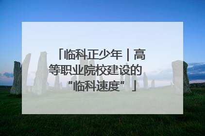 临科正少年｜高等职业院校建设的“临科速度”