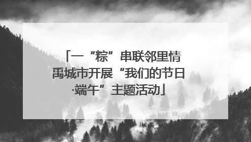 一“粽”串联邻里情 禹城市开展“我们的节日·端午”主题活动