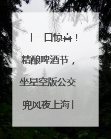 一口惊喜！精酿啤酒节，坐星空版公交兜风夜上海