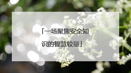 一场聚焦安全知识的智慧较量