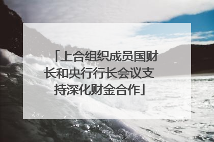 上合组织成员国财长和央行行长会议支持深化财金合作