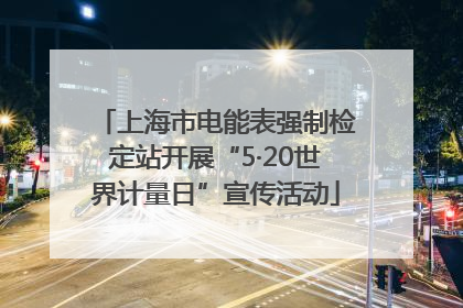 上海市电能表强制检定站开展“5·20世界计量日”宣传活动