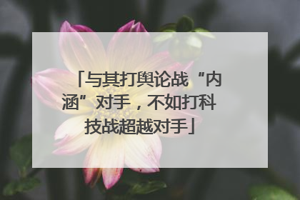 与其打舆论战“内涵”对手，不如打科技战超越对手