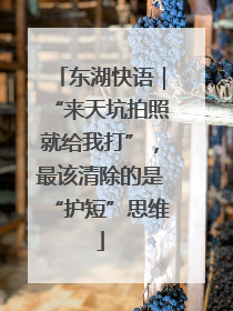 东湖快语｜“来天坑拍照就给我打”，最该清除的是“护短”思维