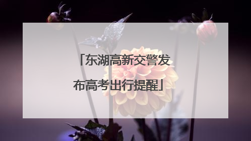 东湖高新交警发布高考出行提醒