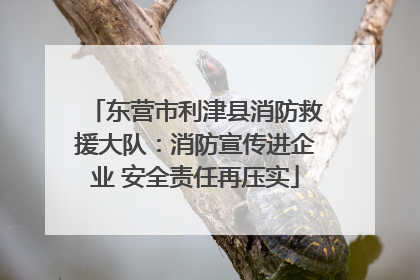 东营市利津县消防救援大队：消防宣传进企业 安全责任再压实