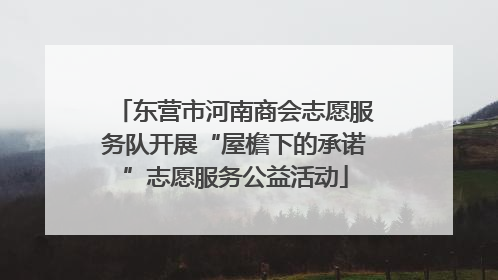 东营市河南商会志愿服务队开展“屋檐下的承诺”志愿服务公益活动