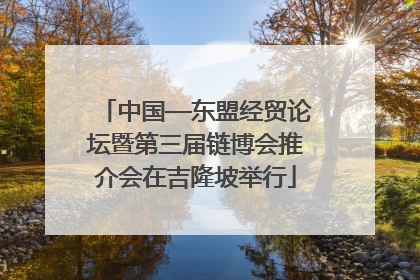 中国—东盟经贸论坛暨第三届链博会推介会在吉隆坡举行