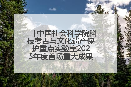 中国社会科学院科技考古与文化遗产保护重点实验室2025年度首场重大成果发布会在京举行