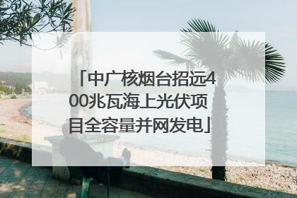 中广核烟台招远400兆瓦海上光伏项目全容量并网发电