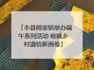 丰县师寨镇举办端午系列活动 绘就乡村温情新画卷