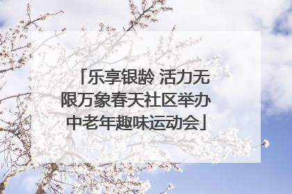 乐享银龄 活力无限万象春天社区举办中老年趣味运动会