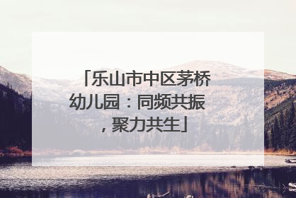 乐山市中区茅桥幼儿园：同频共振，聚力共生