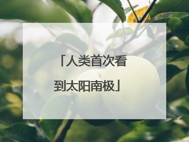 人类首次看到太阳南极