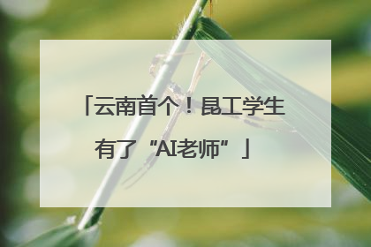 云南首个！昆工学生有了“AI老师”