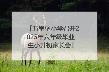 五里堡小学召开2025年六年级毕业生小升初家长会