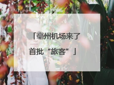 亳州机场来了首批“旅客”