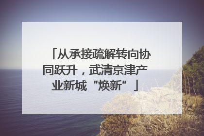 从承接疏解转向协同跃升，武清京津产业新城“焕新”