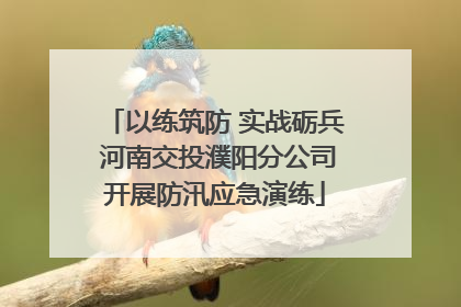 以练筑防 实战砺兵 河南交投濮阳分公司开展防汛应急演练